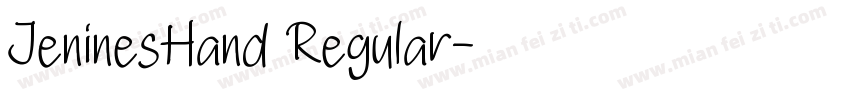 JeninesHand Regular字体转换
